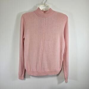 Preswick & Moore Womens Merino Wool Mock Neck Base Layer Sweater Large Petite